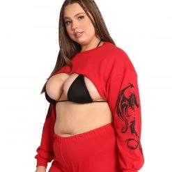 Rock & Rose New Arrivals Dead End Dragon Ultra Crop Top