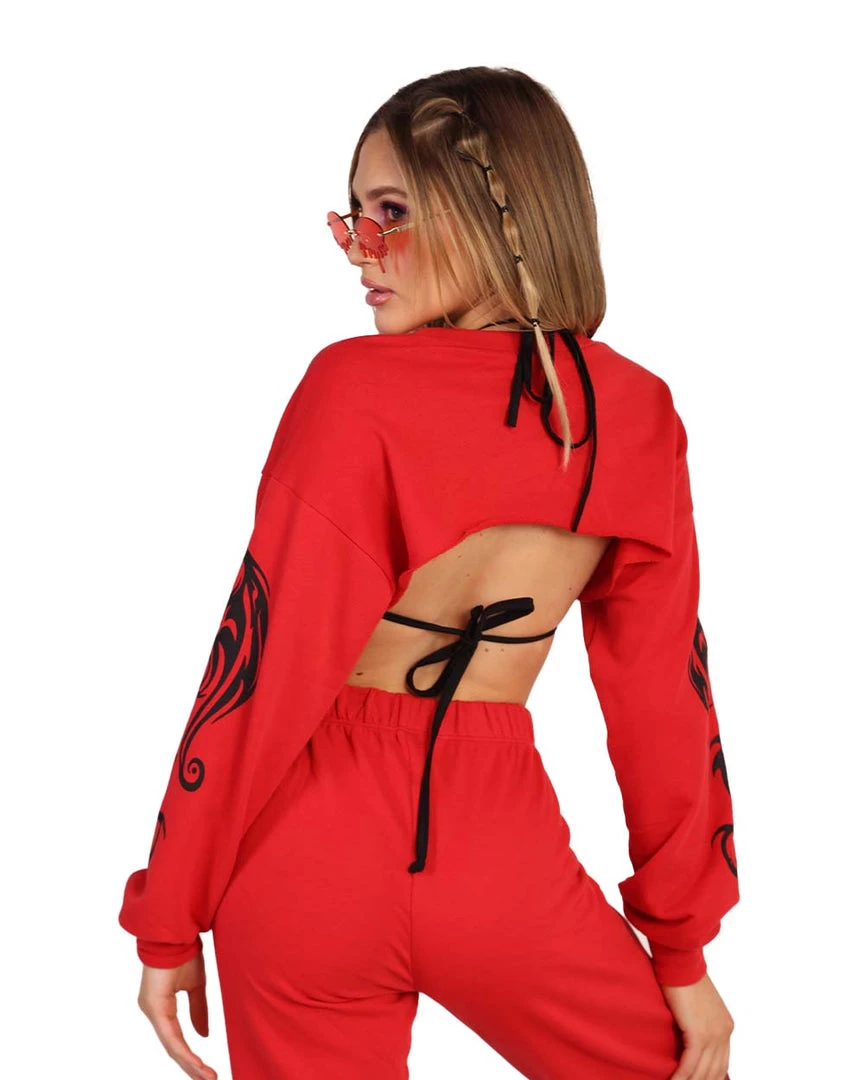 Rock & Rose New Arrivals Dead End Dragon Ultra Crop Top