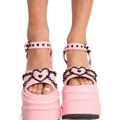 Demonia Drive Me Crazy Wedge Sandals Shoes