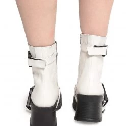 Demonia Hands Up Chunky Heel Ankle Boots