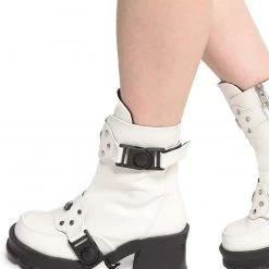 Demonia Hands Up Chunky Heel Ankle Boots