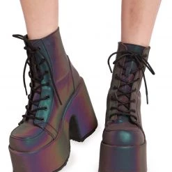 Shoes Demonia High Gloss Reflective Platforms