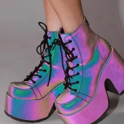 Shoes Demonia High Gloss Reflective Platforms