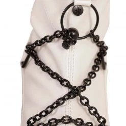 Demonia No Trespassing Metal Chain Platform Boots Shoes