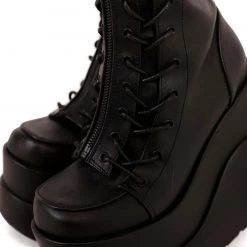 Demonia Through The Dark Vegan Leather Boots