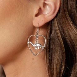 Ana Accessories Dino Heart Earrings