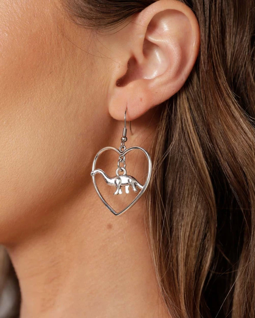 Ana Accessories Dino Heart Earrings