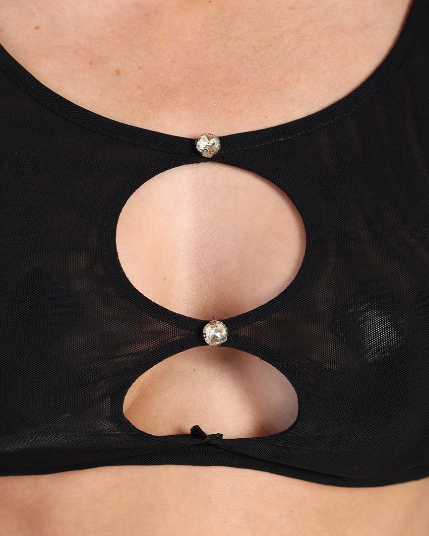 OhYes Tops Drive U Crazy Cut Out Top