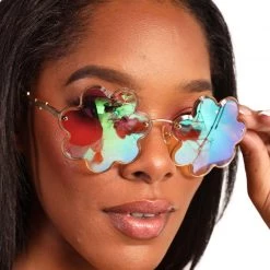 ESQAPE Here Comes The Sun Floral Holographic Glasses Accessories