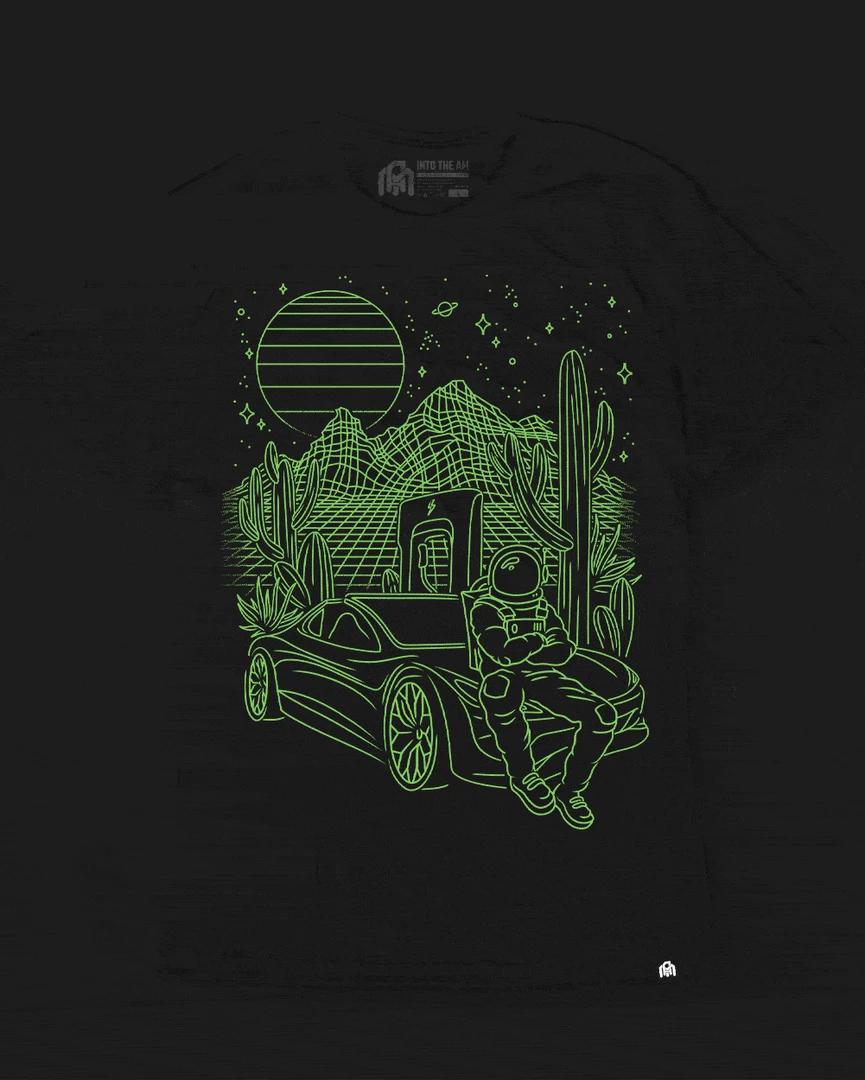 INTO THE AM Electric Desert Glow-in-the-Dark Tee
