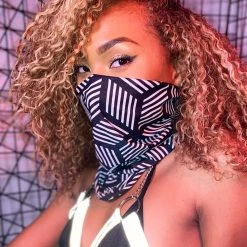 INTO THE AM Masks & Bandanas Cubed Illusions Seamless Mask Bandana