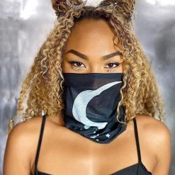 INTO THE AM Masks & Bandanas Dripping Moon Seamless Mask Bandana