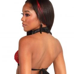 Body Language Fishnet Bikini Top