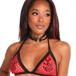 Body Language Fishnet Bikini Top