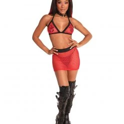 Body Language Fishnet Bikini Top