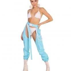 Hot & Delicious Black Bead Forecast Is Cloudy Buckle Chain Chaps Clothing