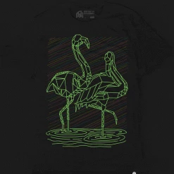 INTO THE AM Tops & Outerwear Fractal Flamingos Glow-in-the-Dark Tee