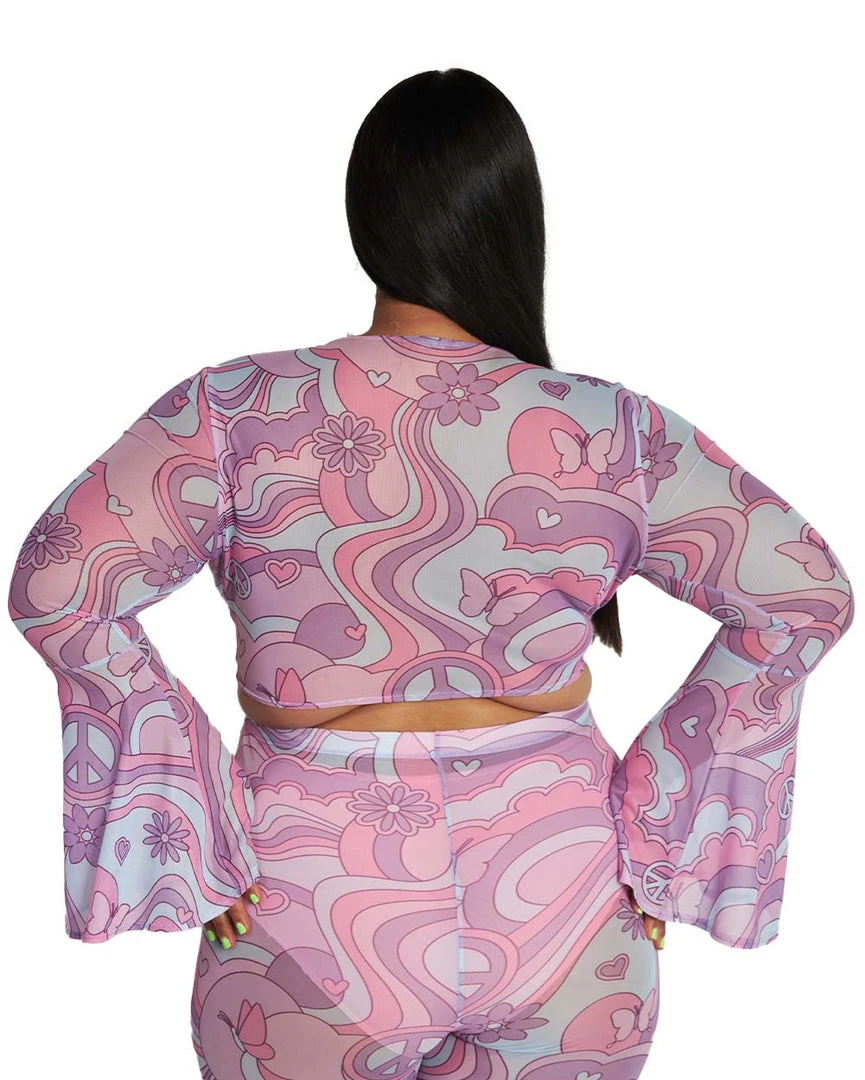 Cherry Mellow, Inc. Clothing Free Spirit Cutie Mesh Longsleeve Top