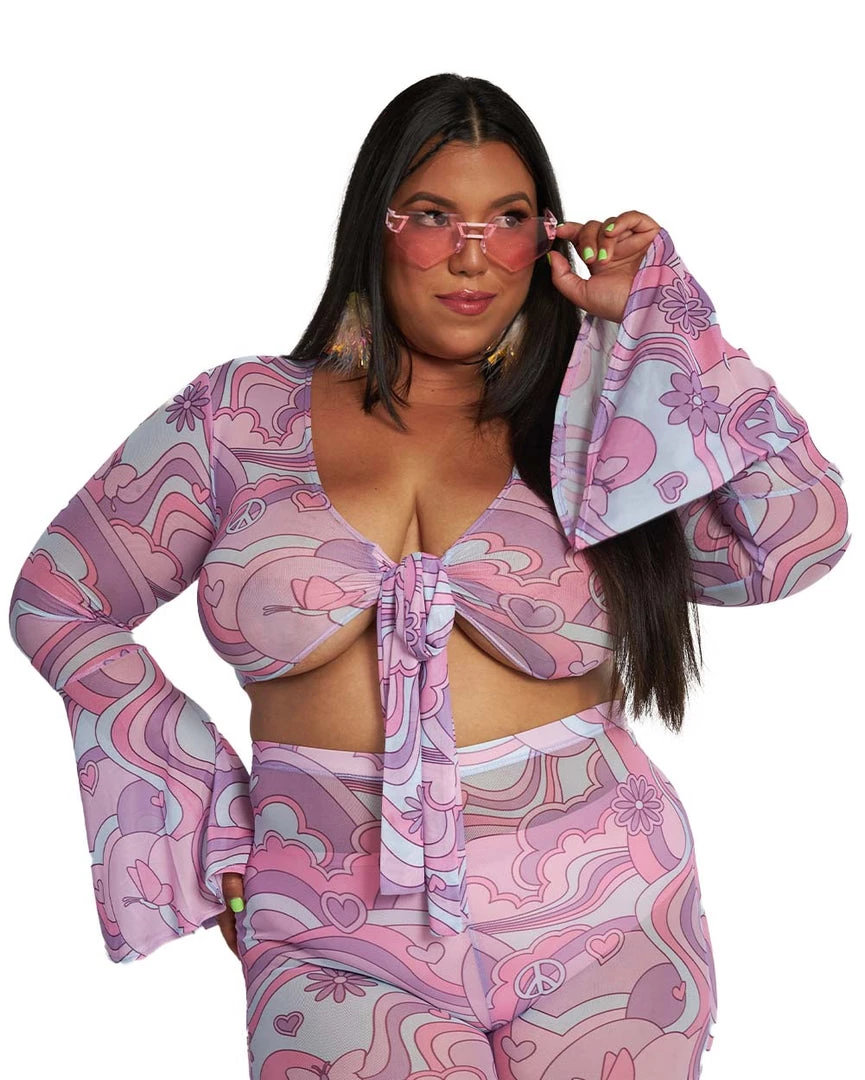 Cherry Mellow, Inc. Clothing Free Spirit Cutie Mesh Longsleeve Top