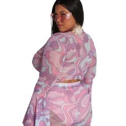 Cherry Mellow, Inc. Clothing Free Spirit Cutie Mesh Longsleeve Top