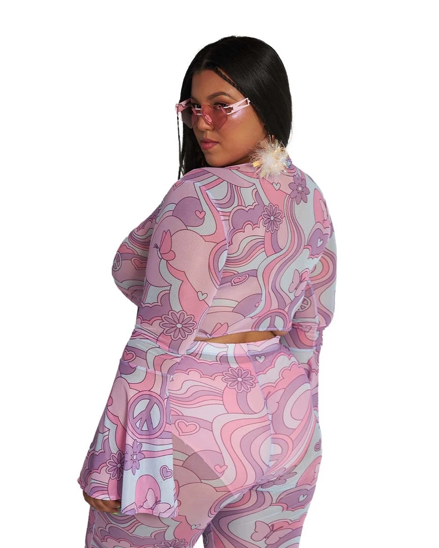 Cherry Mellow, Inc. Clothing Free Spirit Cutie Mesh Longsleeve Top