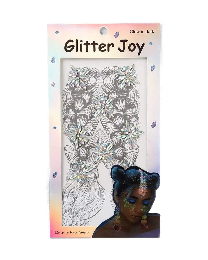 Western Fashion Glow In The Dark Floral Hair Jewels Accessories