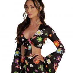 Cherry Mellow, Inc. Groovy Avenue Front-Tie Top Clothing