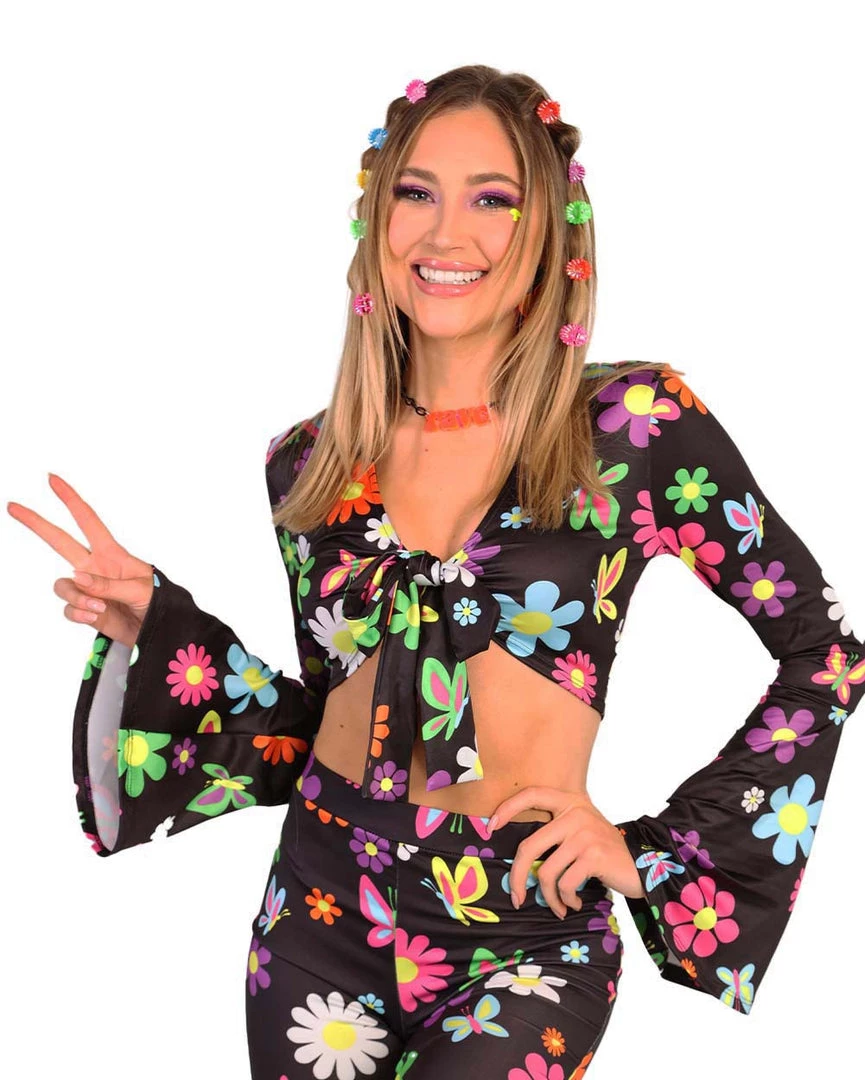 Cherry Mellow, Inc. Groovy Avenue Front-Tie Top Clothing