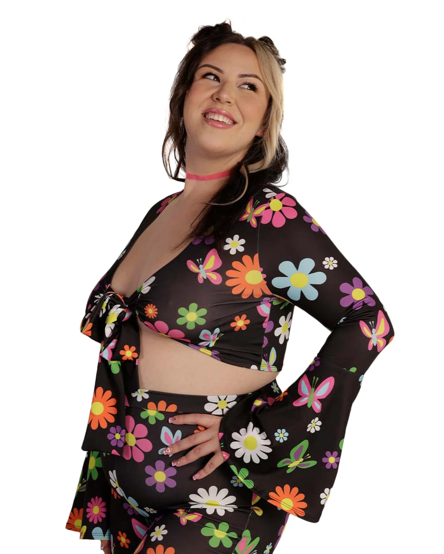 Cherry Mellow, Inc. Groovy Avenue Front-Tie Top Clothing