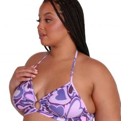 Cherry Mellow, Inc. Groovy Hearts O-Ring Halter Top Tops