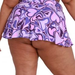 Cherry Mellow, Inc. Bottoms Groovy Hearts Skater Skirt