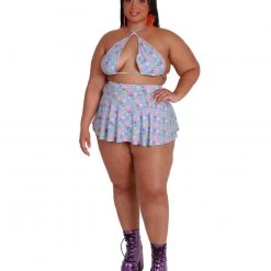 OhYes Tops Happy Blossoms Halter Bikini Top