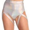 Day G New Arrivals Holo Badd Girl High Waisted Harness Booty Shorts