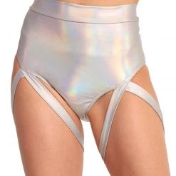 Day G New Arrivals Holo Badd Girl High Waisted Harness Booty Shorts