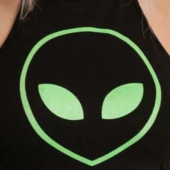 Rock & Rose Clothing I Come In Peace Alien Halter Top