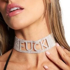 Western Fashion Iced AF Rhinestone Choker