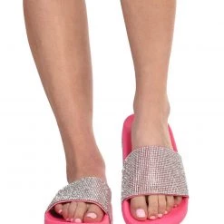 Legend Footwear Icy Girl Rhinestone Slides Shoes