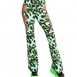 Cherry Mellow, Inc. Ignite My Fire Side Cut-Out Bell Bottoms Clothing