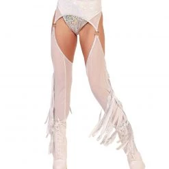 J. Valentine Ride It Out Fringe Mesh Chaps Clothing
