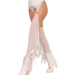 J. Valentine Ride It Out Fringe Mesh Chaps Clothing