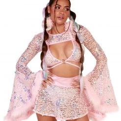 J. Valentine Slice Of Heaven Sequin Ultra Crop Top Clothing