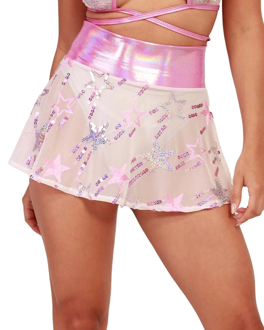 Clothing J. Valentine X IHR Electric Stars Mesh Mini Skirt