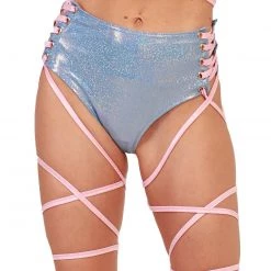 J. Valentine X IHR Milky Way Holo Lace Up Bottoms Clothing