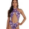 Cherry Mellow, Inc. Clothing Groovy Hearts Halter Bodysuit