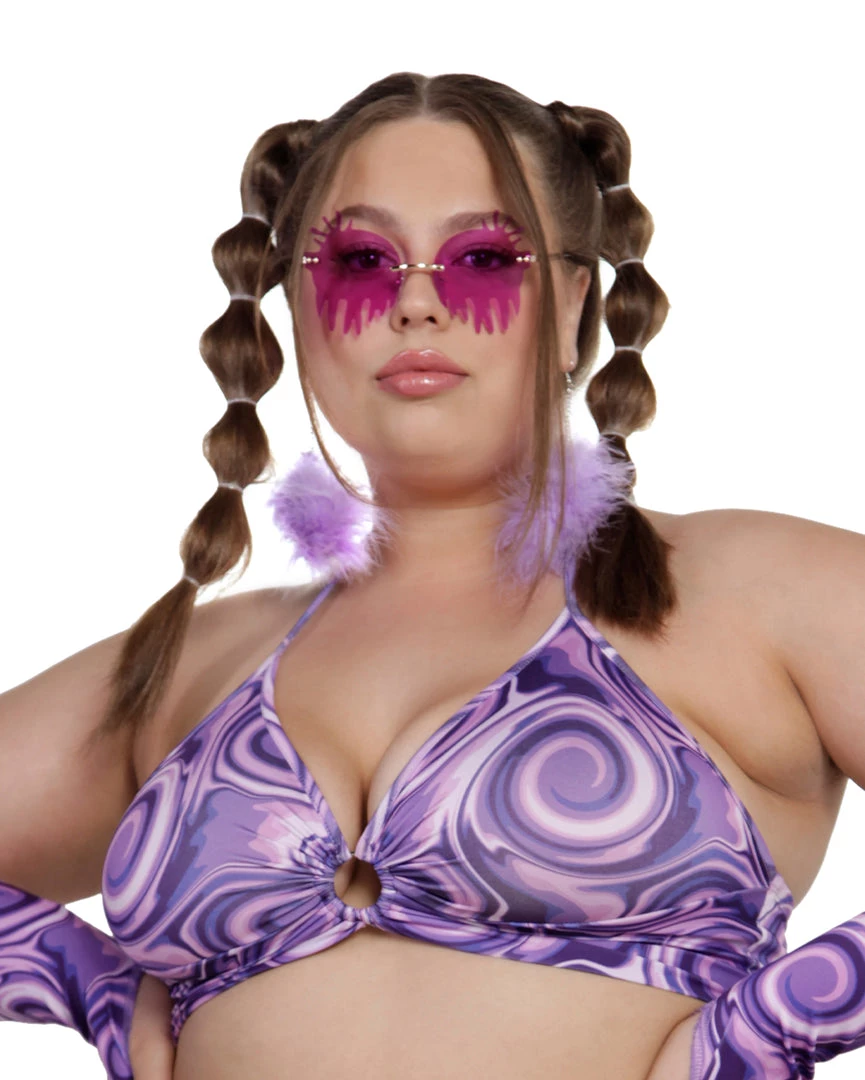 Cherry Mellow, Inc. Kaleidoscopic Kween O-Ring Halter Top