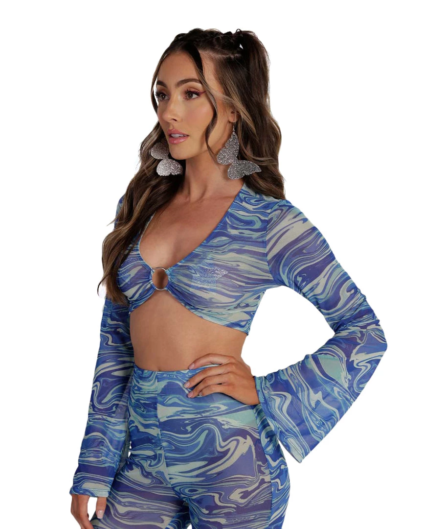 Cherry Mellow, Inc. Keepin' It Swirly O-Ring Long Sleeve Top