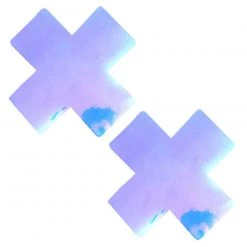 Neva Nude Holographic Cross Pasties