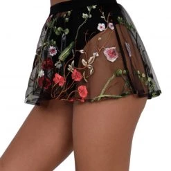 OhYes Lace Flowerfields Mesh Mini Skirt Bottoms