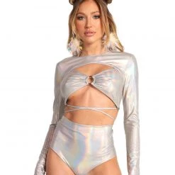 Day G New Arrivals Laser Focus Holo Ultra Crop Top