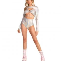 Day G New Arrivals Laser Focus Holo Ultra Crop Top